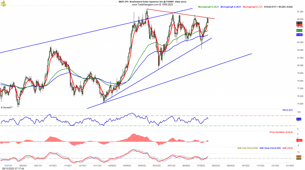 NZDJPY upside reistance test